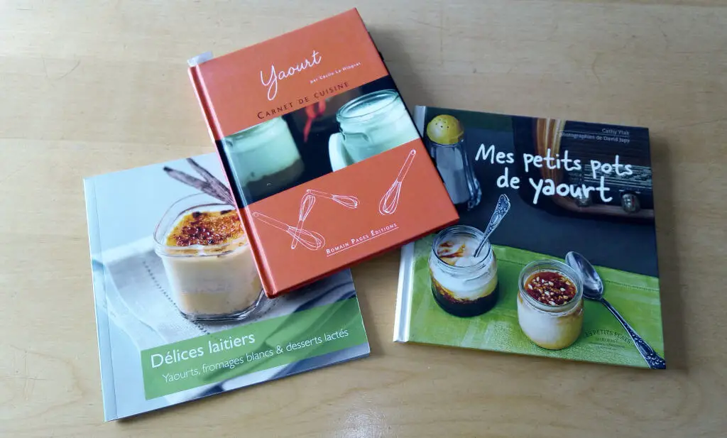 livres de recettes de yaourts