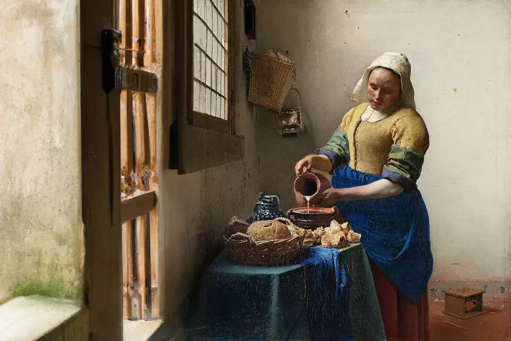 La marque préférée de yaourts des Français 1 La laitière, tableau de Vermeer